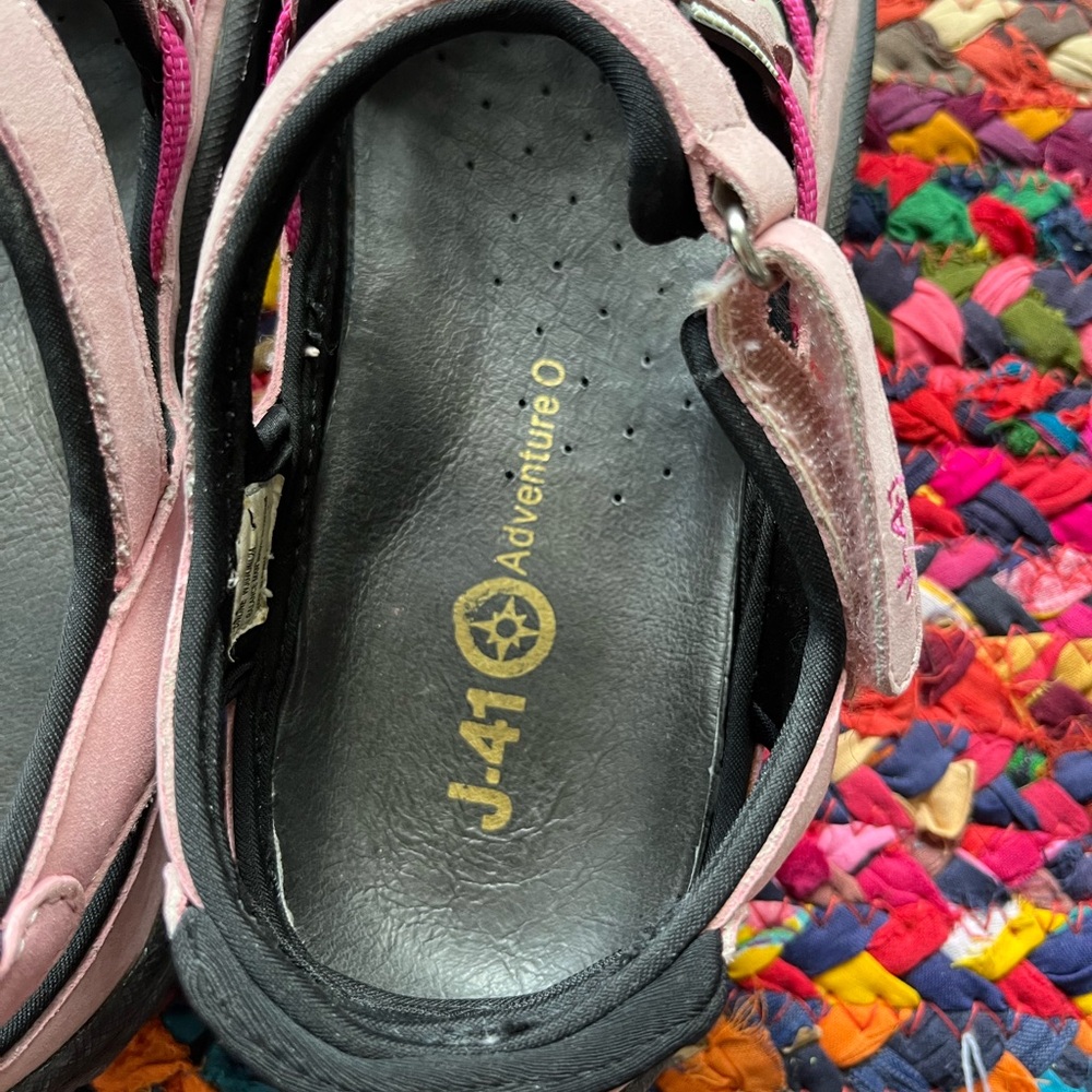 J41 ADVENTURE O PINK STRAPPY WATER WATERPROOF CLOSED TOE SANDALS - Picture 2 of 5